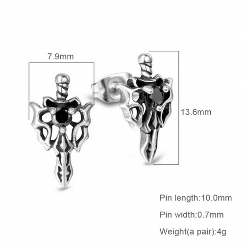 SJ3BE126 Stainless Steel Casting Earrings