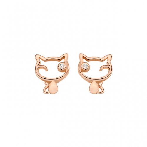 S925 Sterling Silver Earrings Cat Earrings Cute Small Hollow Earrings Simple Animal Earrings Buy Wholesale Earrings Online