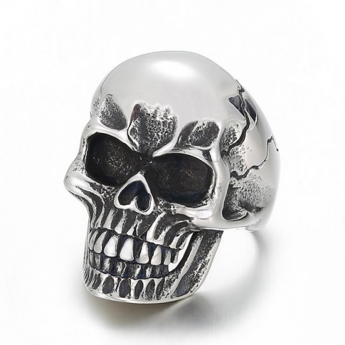 Fashion Europe And America Creative Titanium Steel Skull Men's Ring Rock Style Men'S Hand Accessories