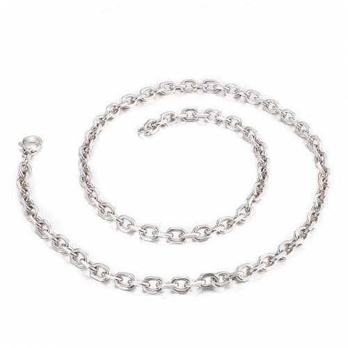 316 Stainless Steel Japan And South Korea Simple Versatile Cable Chain Necklace Personality Trendy Men'S Accessories