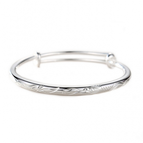 S999 Sterling Silver Bracelet Phoenix Silver Bracelet Retro Classic Bracelet Push-Pull Buckle Bracelet Wholesale Fine Jewelry