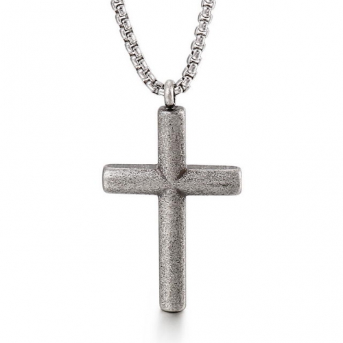 Stainless Steel Jewelry Wholesale Personality Retro Matte Cross Titanium Steel Unisex Pendant Not Include Chain