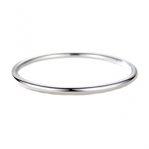 S999 Sterling Silver Bracelet Simple Glossy Bracelet Ring Closed Bracelet  Wholesale Fine Jewelry