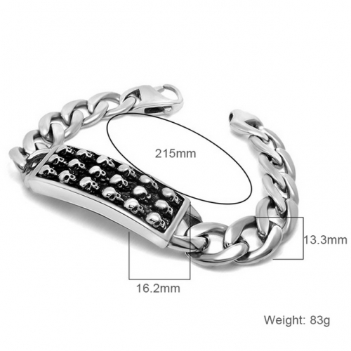 Wholesale Stainless Steel Skull Bracelet
 #SJ3CI316