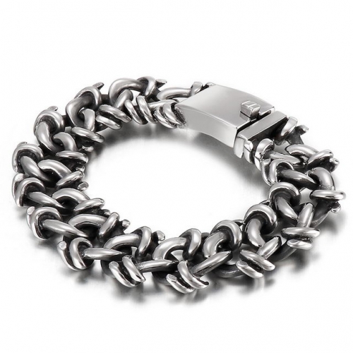 European And American Fashion Men'S Stainless Steel Jewelry Wholesale Personalized Creative Titanium Steel Men'S Specialty Chain Bracelet