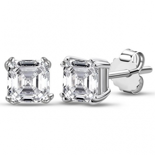 925 Sterling Silver Earrings Mozanstone Earrings Pagoda-Shaped Earrings High Fashion Jewelry Wholesale