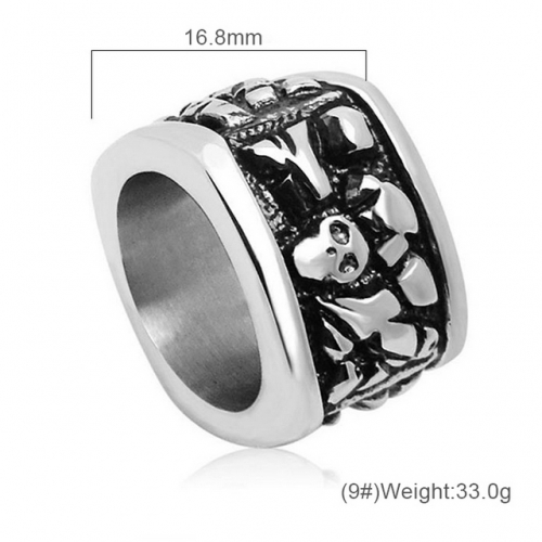 Retro Super Large Plate Titanium Steel Finger Ring Fashion Accessories Hip Hop Jewelry Wholesale  #SJ3150