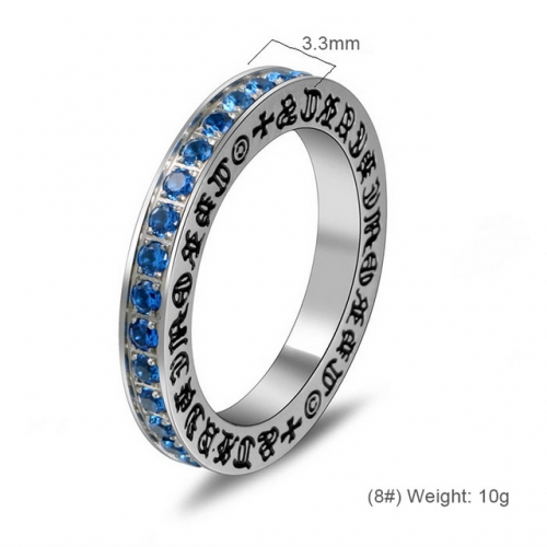 Diamond-Studded Titanium Steel Ring Fashion Retro Ring Men And Women Couple Jewelry Stainless Steel Ring Wholesale  #SJ3405