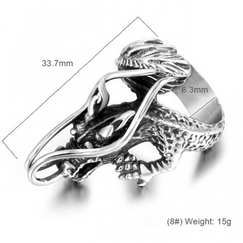 Stainless Steel Dragon Ring Wholesale Personality Men'S Hip Hop Ring  #SJ3347