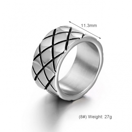 Fashion New Titanium Steel Men'S Ring Diamond Square Ring Wholesale Stainless Rings  #SJ31089