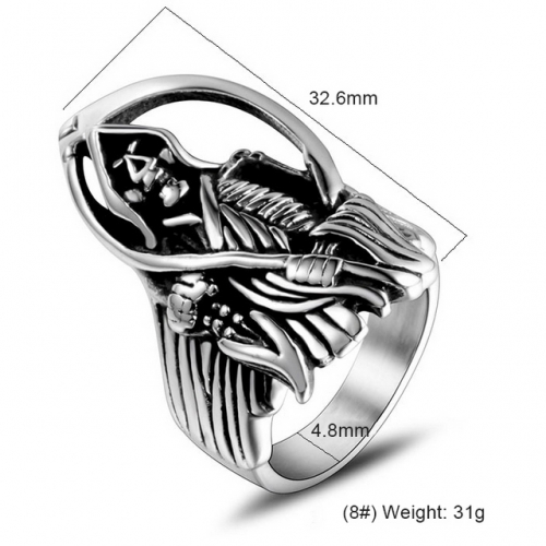 Men'S Boutique Titanium Steel Ring Retro Popular Ring Titanium Steel Jewelry Wholesale  #SJ3546