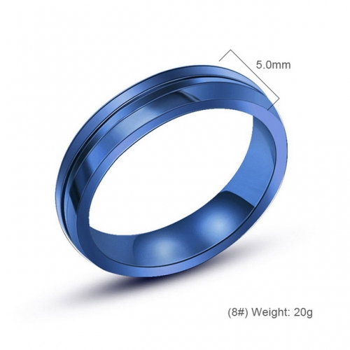 Simple Blue Ring Fashion Men'S Ring Accessories Wholesale Stainless Rings  #SJ31003