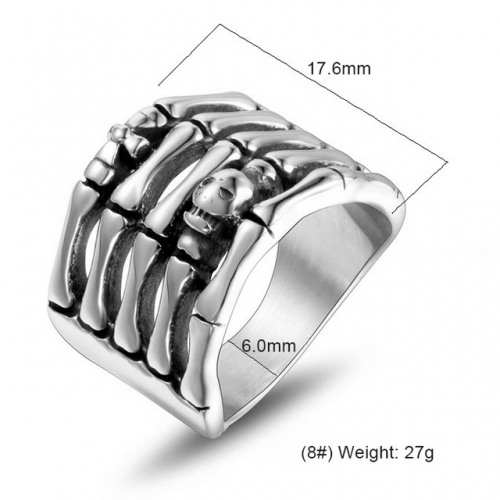 Titanium Steel Ghost Hand Trend Ring Ghost Claw Titanium Steel Fashion Ring Men'S Punk Jewelry Wholesale  #SJ3569