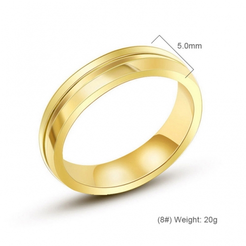 Simple Gold Ring Fashion Men'S Ring Accessories Wholesale Stainless Rings  #SJ3W1003