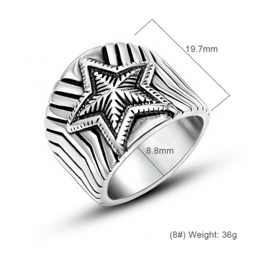 Stainless Steel Ring Star Ring Men'S Accessories Ring Wholesale Steel Jewelry  #SJ3967