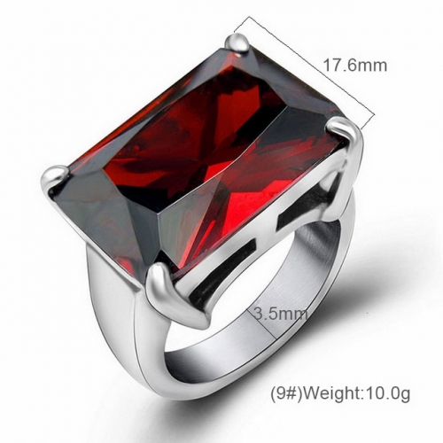 Red Hao Shi Queen Ring Titanium Steel Personality Trend Ring Chinese Jewelry Manufacturers  #SJ3028