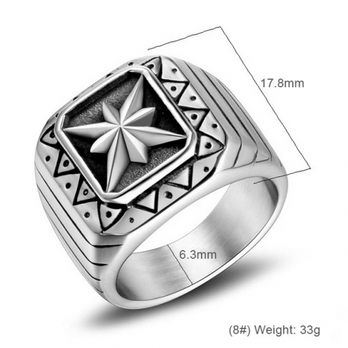 Vintage Punk Rice Flower Ring Trendy Men'S Ring Trend Ring Wholesale  #SJ31036