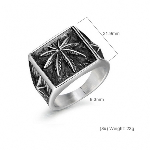 Retro Punk Leaf Ring Rice Word Flower Fashion Ring Hip Hop Jewelry Wholesale  #SJ31085