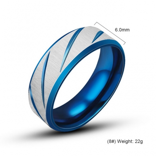 Blue Room Gold Titanium Steel Men'S Ring Fashion Feature Ring Titanium Steel Jewelry Wholesale  #SJ3N535