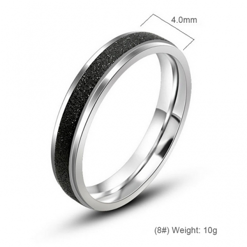 Black Frosted Ring Men And Women Index Finger Tail Ring Pearl Couple Ring Jewelry Wholesale  #SJ3482