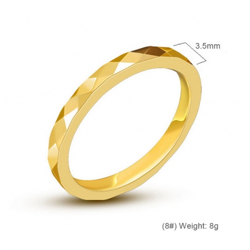 18K Gold Ring Simple Turtle Face Fashion Ring Titanium Steel Couple Ring Wholesale Jewelry China  #SJ3R473
