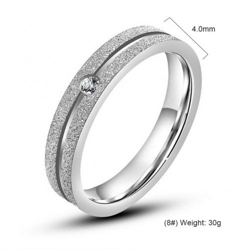 Full Set Diamond Couple Ring Valentine'S Day Commemorative Accessories Titanium Steel Jewelry Wholesale  #SJ3Y543