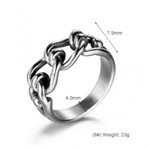 Fashion Unique Chain Ring, Trendy Punk Ring Wholesale Stainless Rings  #SJ31084