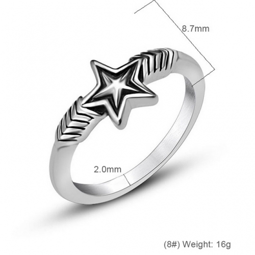 Star Ring Series Fashion Star Female Ring Simple Men'S Ring Wholesale Stainless Rings  #SJ3954