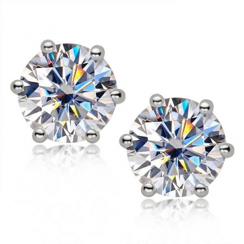 925 Sterling Silver Earrings Mozanstone Earrings Women'S Earrings High Fashion Jewelry Wholesale