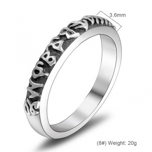 Fine Circle Retro Ring Couple Ring Titanium Steel Tail Ring Wholesale Steel Jewelry  #SJ3916