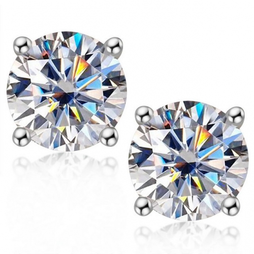 925 Sterling Silver Earrings Mozanstone Earrings Fashion Ladies Earrings Wedding Jewelry Wholesale