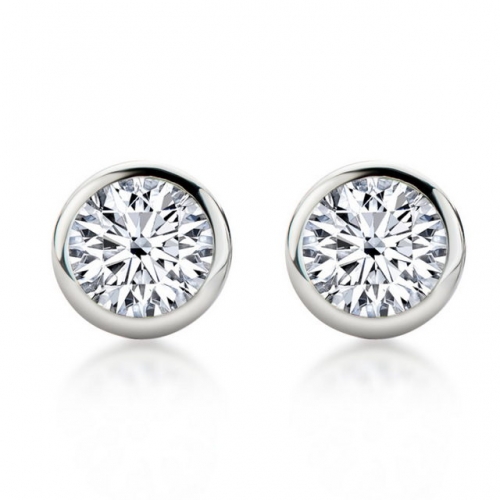 925 Sterling Silver Earrings Mozanstone Earrings Round Earrings Cheap Jewelry Discount Sales