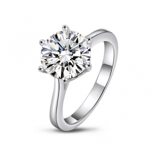 925 Sterling Silver Ring Simplicity Fashion 2 Carat SONA Diamond Ladies Ring Wholesale