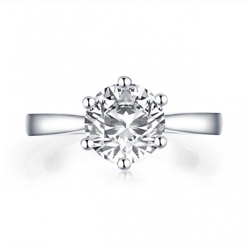 S925 Sterling Silver Ring Korean Hot Sale SONA Diamond Fashion Ladies Wedding Ring