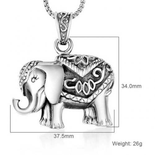 Titanium Steel Jewelry God of Wealth Pendant Elephant Pendant wholesale steel jewelry