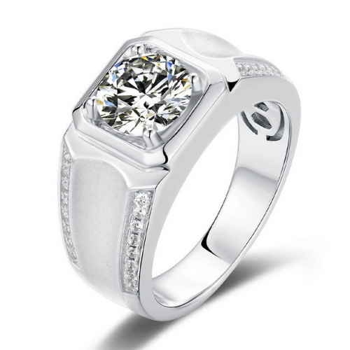 925 Sterling Silver Men'S Ring Moissanite Ring Fashion Edge Wedding Ring Diamond Jewelry Manufacturers
