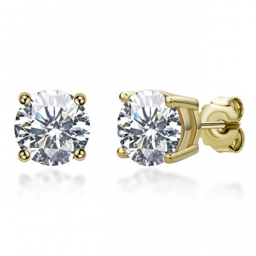 925 Sterling Silver Earrings Moissanite Earrings 18K Gold Plated Earrings Women Fashion Jewelry