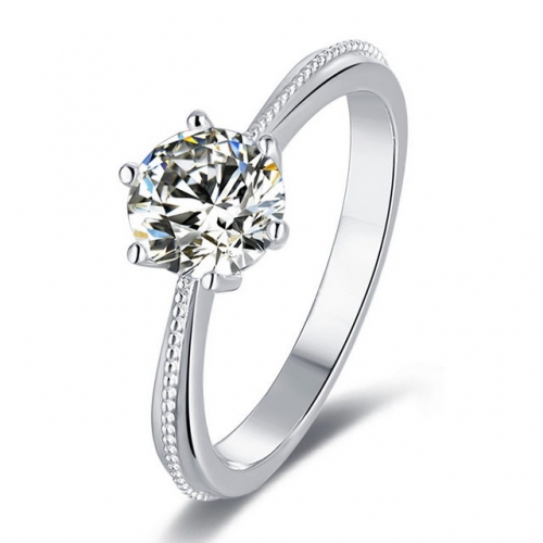 925 Sterling Silver Women'S Ring Moissanite Ring 18K Gold-Plated Wedding Ring Best Wholesale Fashion Jewelry