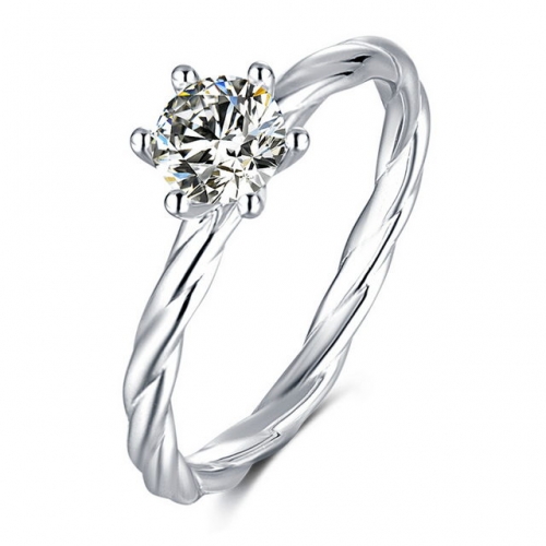 925 Sterling Silver Female Ring Vine Six-Claw Moissanite Ring 18K Gold-Plated Wedding Ring Brand Jewelry Wholesale