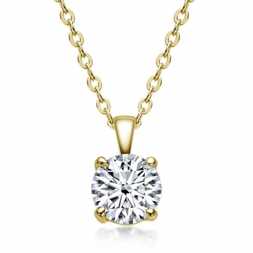 925 Sterling Silver Necklace 1 Carat Moissanite Pendant Necklace Fashion Jewelry Online Wholesale