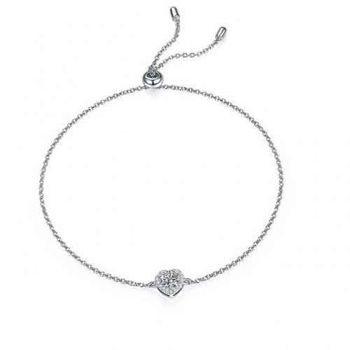 925 Sterling Silver Bracelet 0.5 Carat Moissanite Bracelet Adjustable Bracelet Fashion Jewelry Online Wholesale