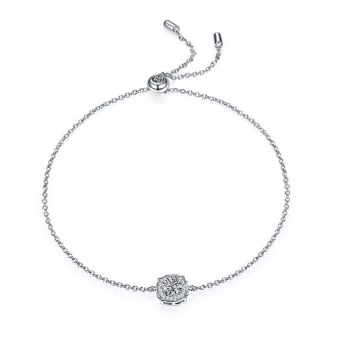 925 sterling silver bracelet 0.5 carat moissanite bracelet fashion simple bracelet wholesale 925 silver jewelry