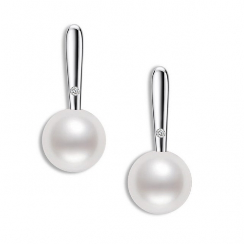 925 Sterling Silver Earrings Freshwater Pearl Earrings Simple Ladies Earrings Silver 925 Wholesale Earrings