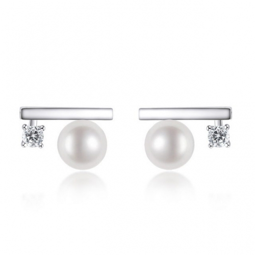 925 Sterling Silver Earrings Simple White Pearl Earrings Simple Ladies Earrings Cheapest Jewelry Online