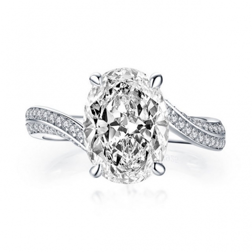 925 Sterling Silver Ring Twist Arm Diamond Ring SONA Diamond Ring Sterling Silver Wedding Ring Wholesale
