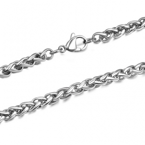 Spiga-Wheat Chains Men's Magic Keel Necklace Couple Titanium Steel Spiga-Wheat Chain