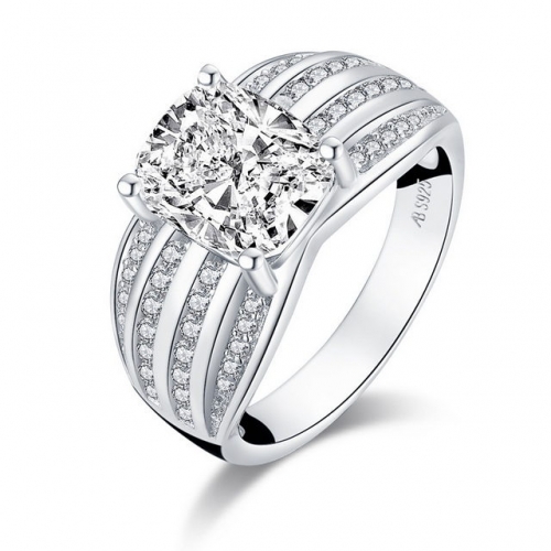 925 Sterling Silver Ring Oval 3 Carat SONA Diamond Ladies Ring Cheap Silver Rings Wholesale