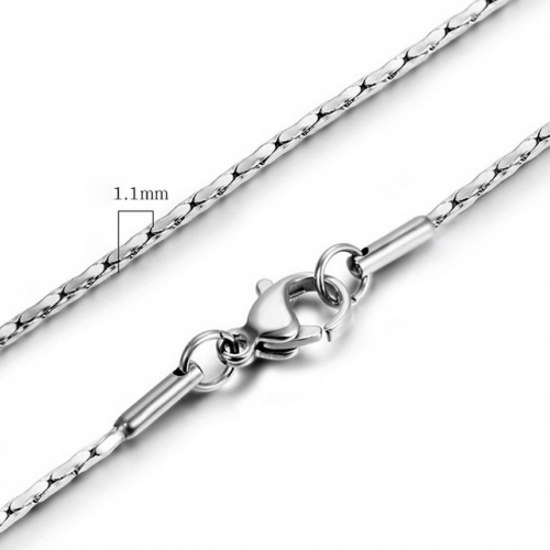 Box Chains Stainless Steel Round Pendant Chain Men's and Women's Necklaces