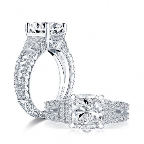 S925 Sterling Silver Ring SONA Simulation Diamond Ring Wedding Ring Ladies Ring Design Silver