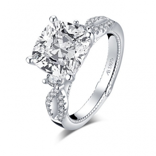 S925 Sterling Silver Ring With SONA Diamond Ring Wedding Ring Wholesale Sterling Silver Rings